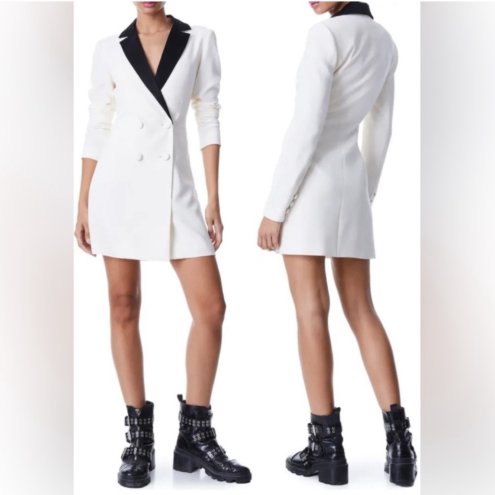 BRAND NEW - ALICE + OLIVIA Kyrie Tuxedo Dress y2k bachelorette bride bridal